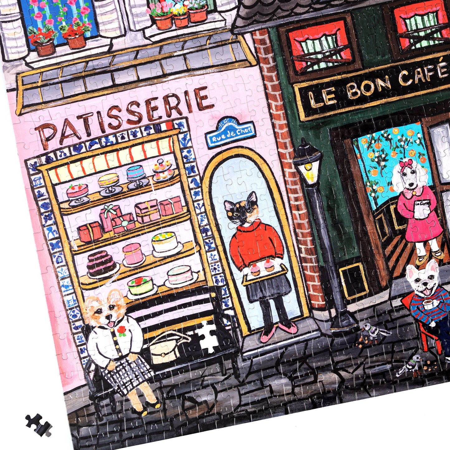 Carly Beck's Pets in Paris 1,000-Piece Jigsaw Puzzle (10 x 8 inches)