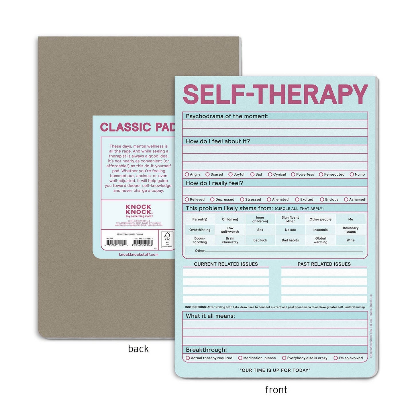 Humorous Self-Therapy Pad (6 x 9 inches) 60 sheets