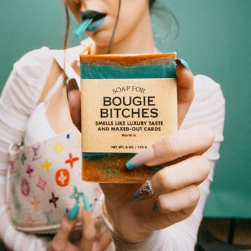 Bougie Bitches Vanilla & Leather Handmade Vegan Soap | Funny Soap