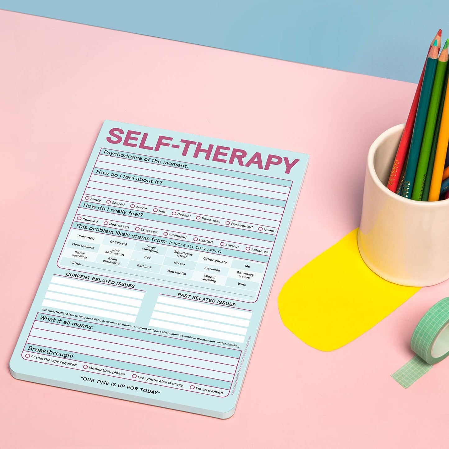 Humorous Self-Therapy Pad (6 x 9 inches) 60 sheets