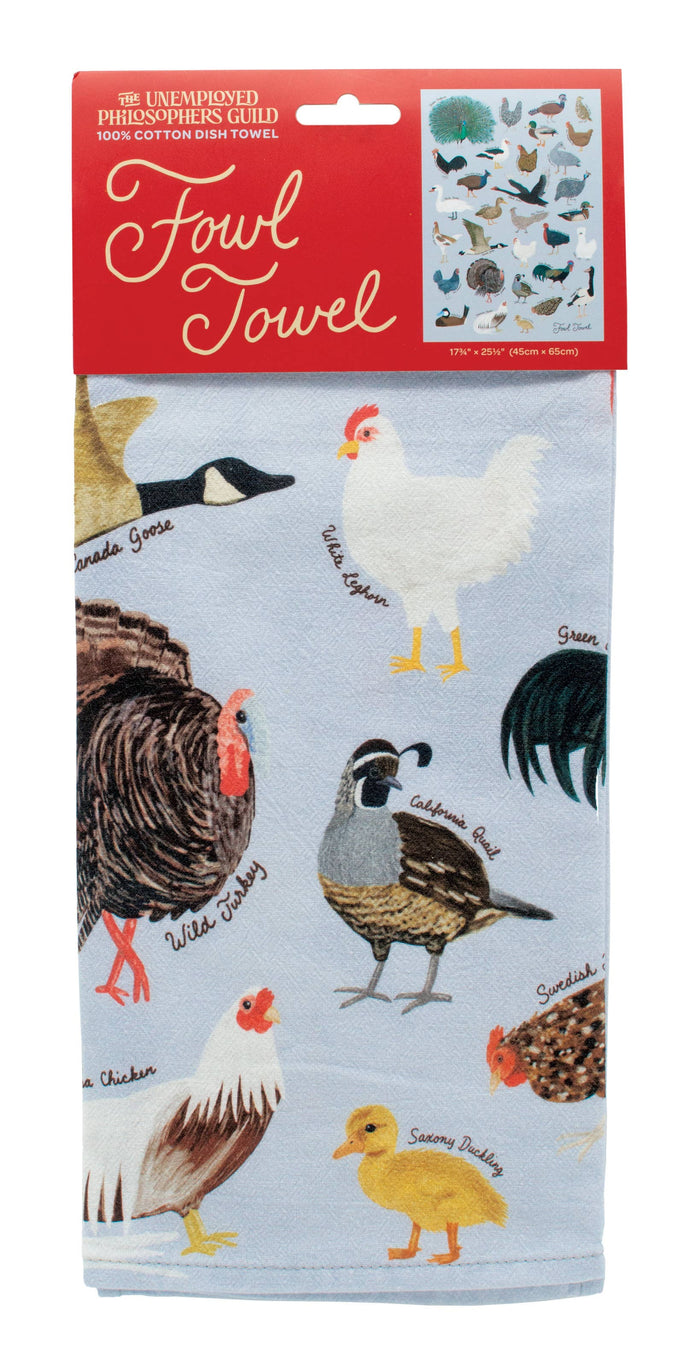 Fowl Towel Dish Towel (18" x 25") 100% cotton