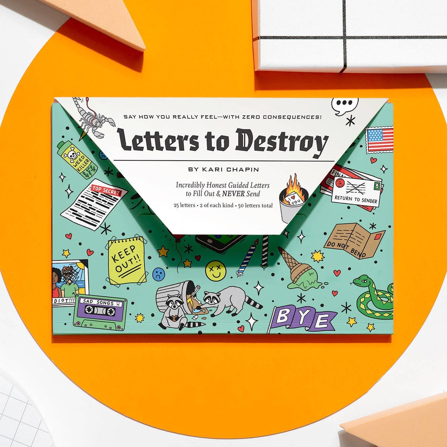 Catharsis - Letters to Destroy Journal (18.5 x 10 inches) 50 letters total
