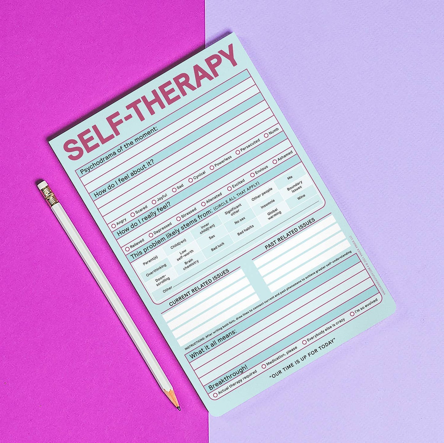 Humorous Self-Therapy Pad (6 x 9 inches) 60 sheets