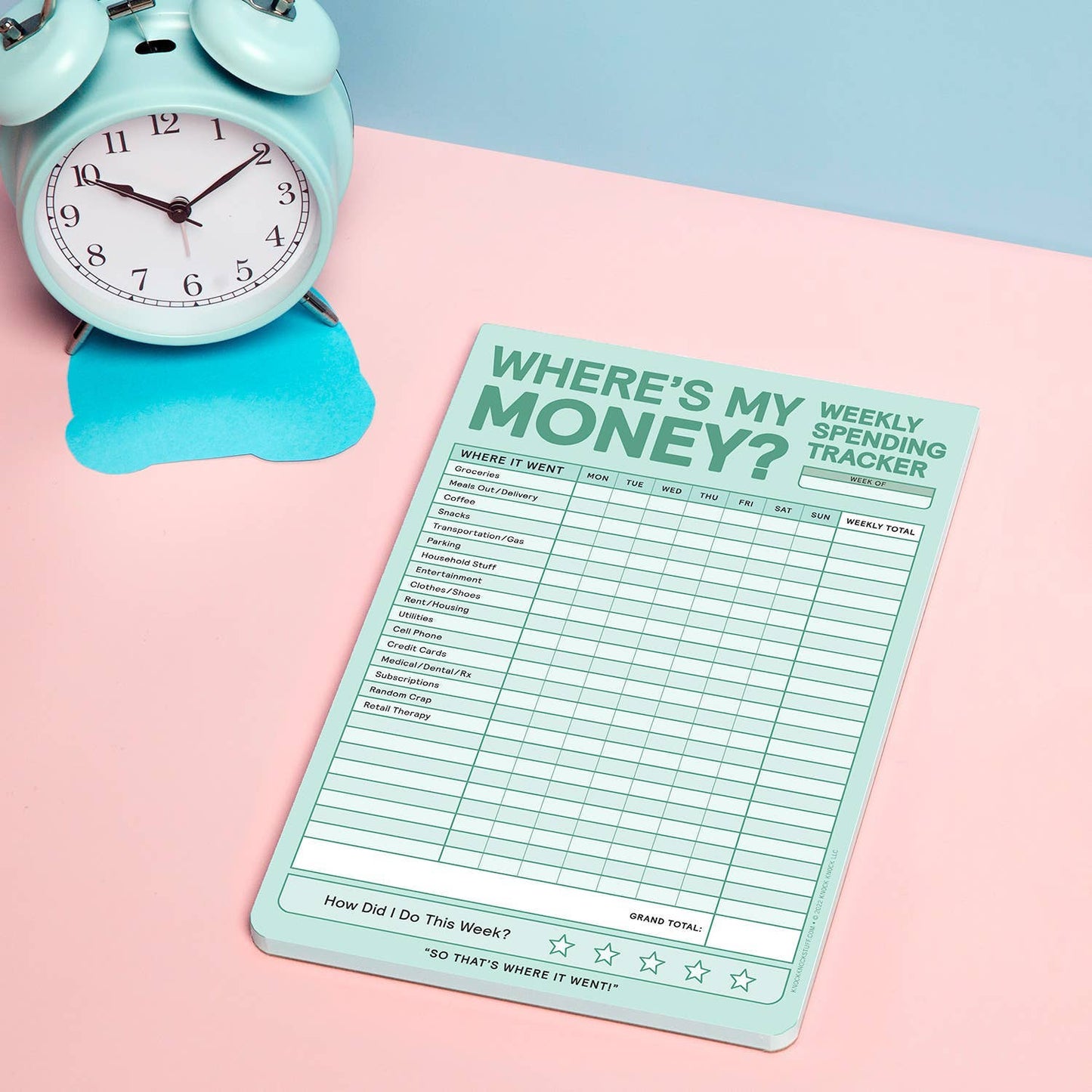 Weekly Money Tracker Pad (6 x 9 inches) 60 sheets
