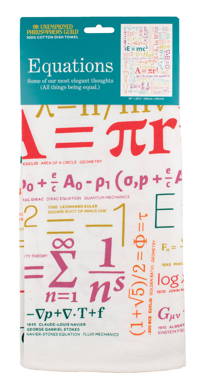 Equations Dish Towel (18" x 25.5") 100% Cotton