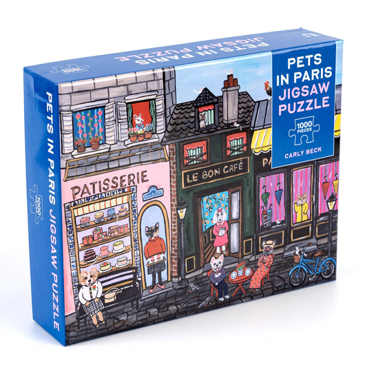 Carly Beck's Pets in Paris 1,000-Piece Jigsaw Puzzle (10 x 8 inches)