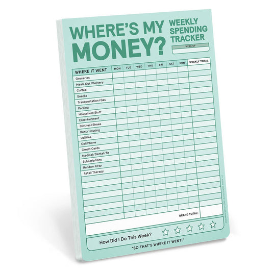Weekly Money Tracker Pad (6 x 9 inches) 60 sheets