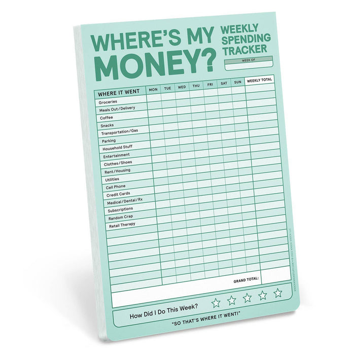 Weekly Money Tracker Pad (6 x 9 inches) 60 sheets