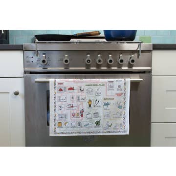 Kitschy Kitchen Dish Towels - 4 for the price of 3!  "The dishes are done, man!"