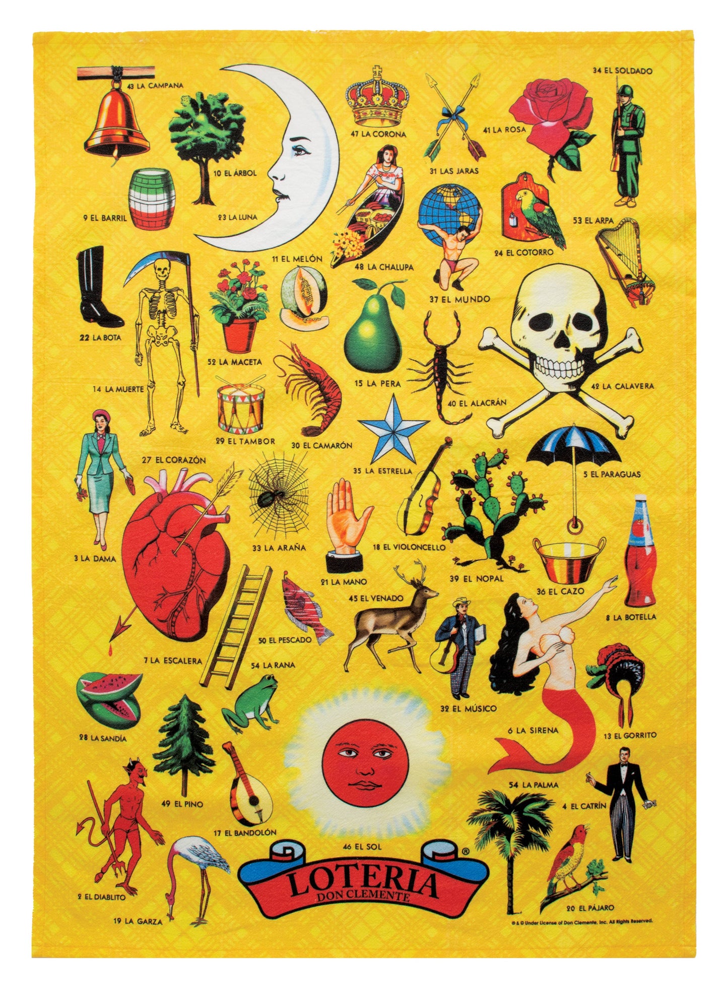 Lotería Tea Towel (18" x 25.5") 100% cotton