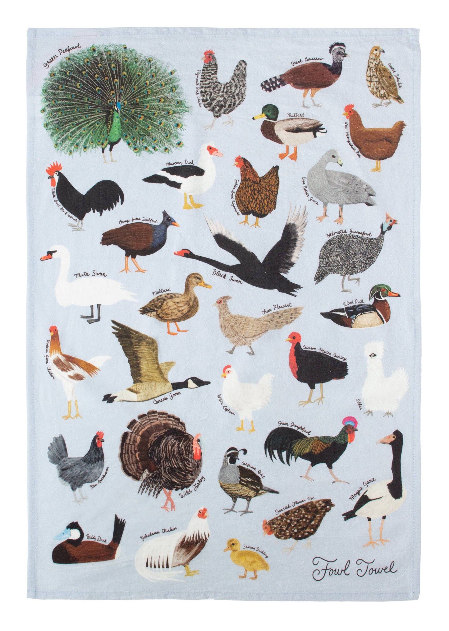 Fowl Towel Dish Towel (18" x 25") 100% cotton