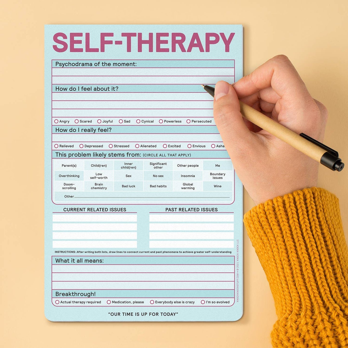 Humorous Self-Therapy Pad (6 x 9 inches) 60 sheets