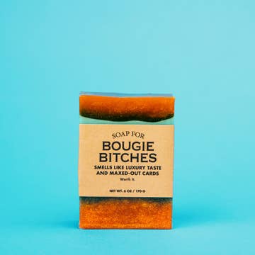 Bougie Bitches Vanilla & Leather Handmade Vegan Soap | Funny Soap