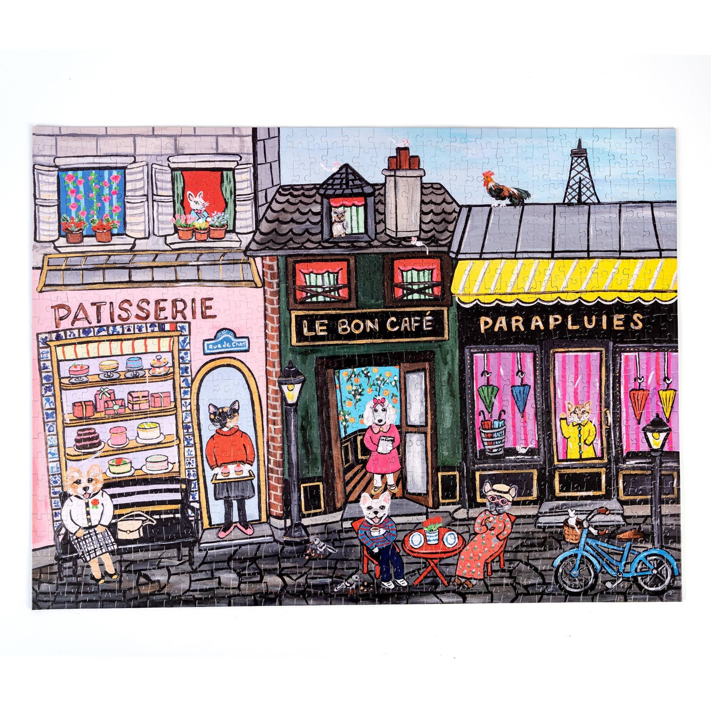 Carly Beck's Pets in Paris 1,000-Piece Jigsaw Puzzle (10 x 8 inches)