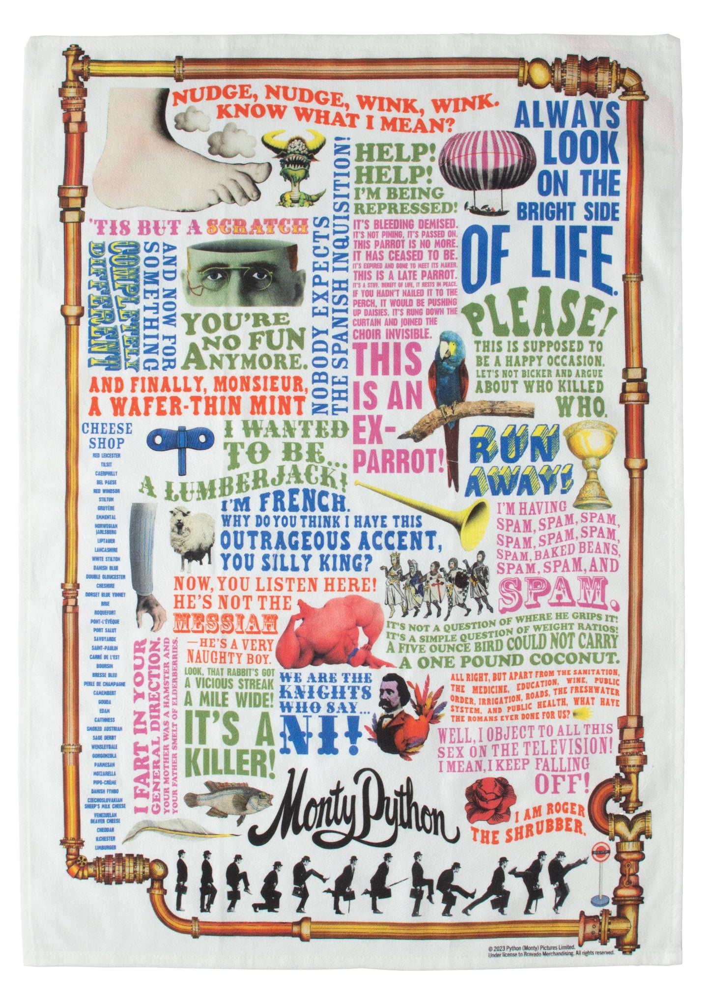 Monty Python Dish Towel (18" x 25.5") 100% Cotton